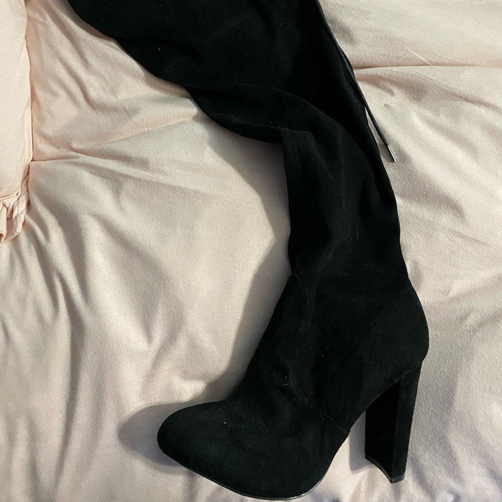Knee high black boots